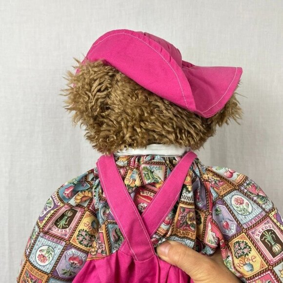 '97 Joelson Floppy Teddy Bear 22" Cottage Patchwork Country Kawaii Y2K 90s 00s - Picture 9 of 13